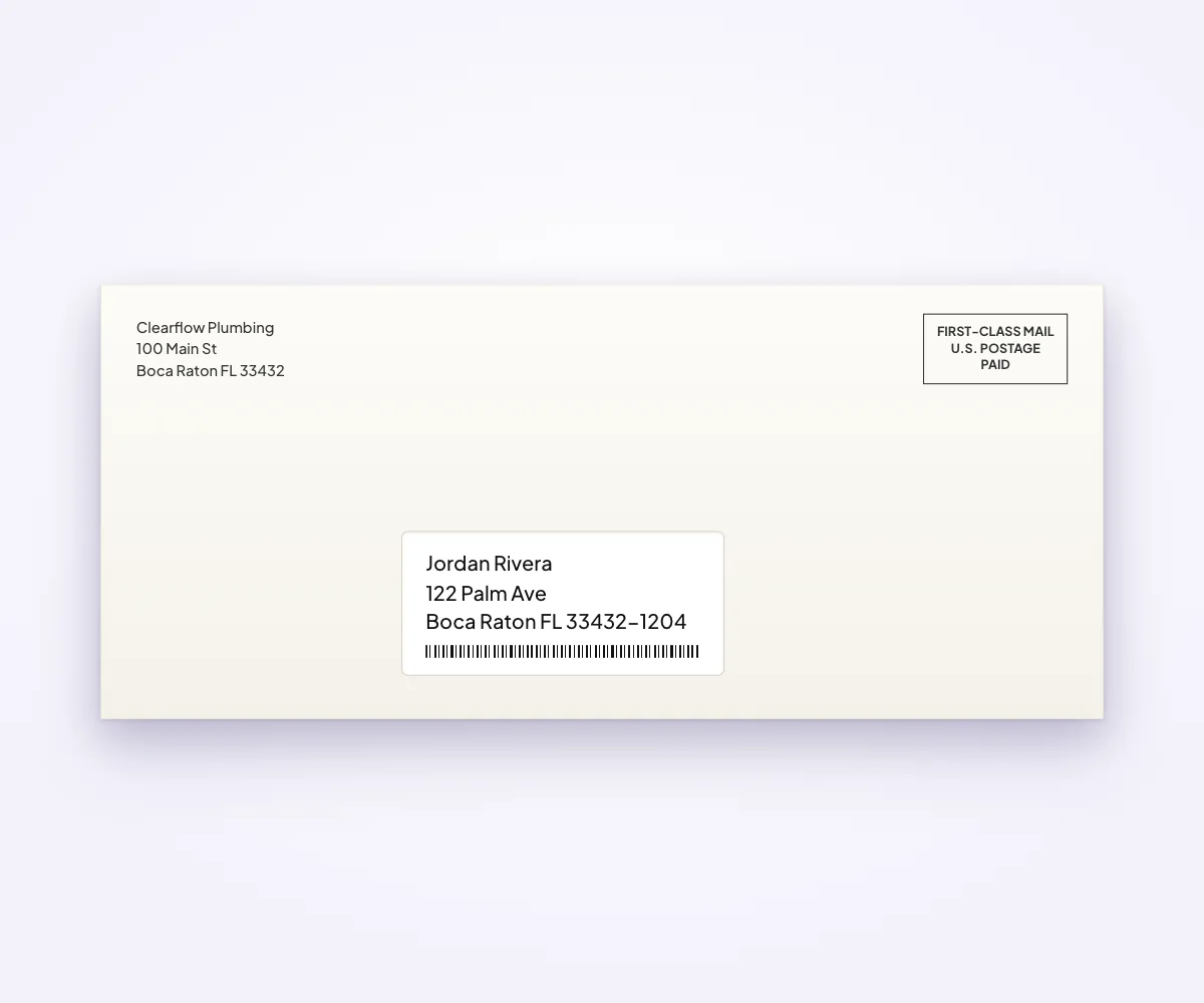 Envelope and letter detail