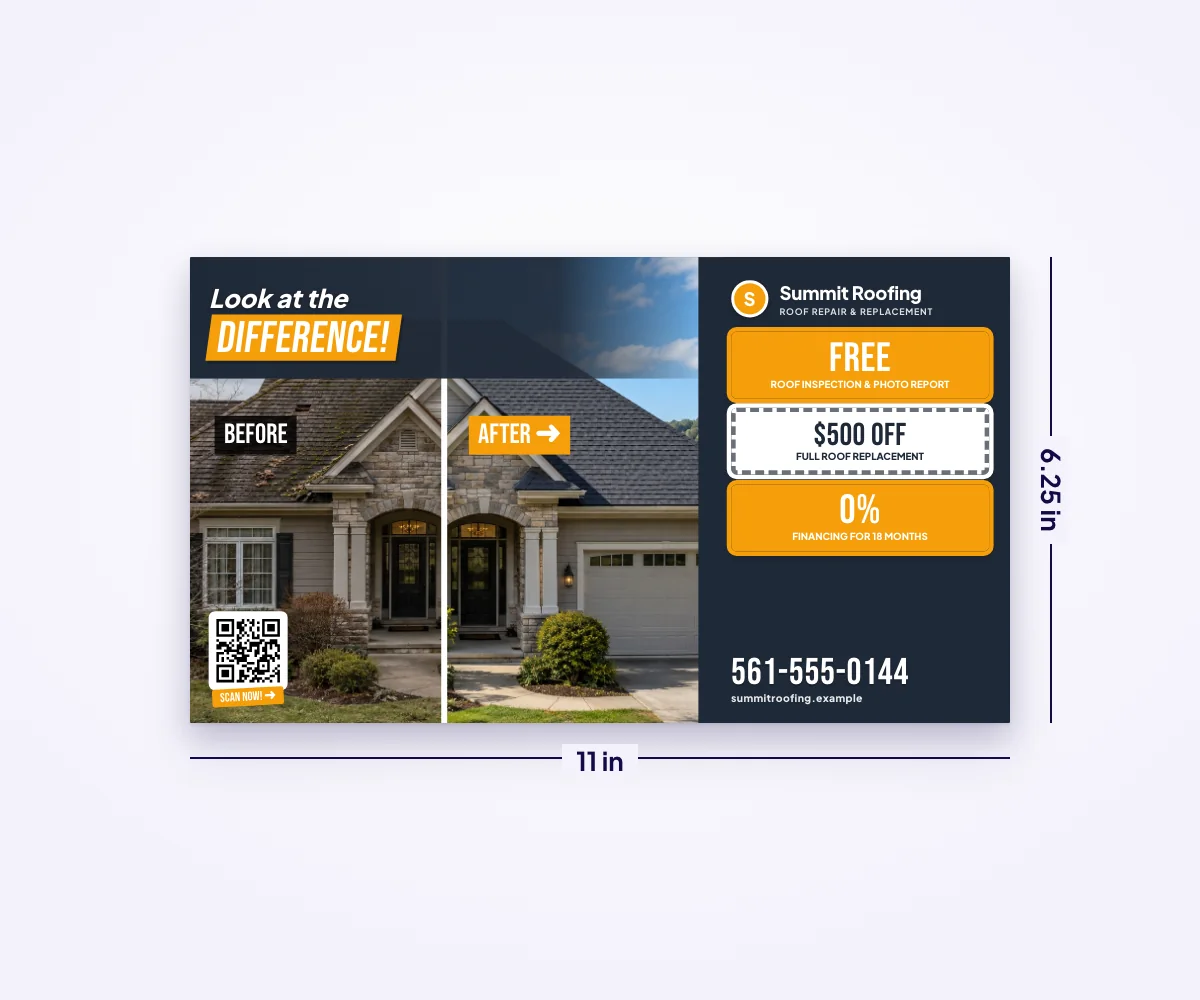 6.25 × 11 in size guide