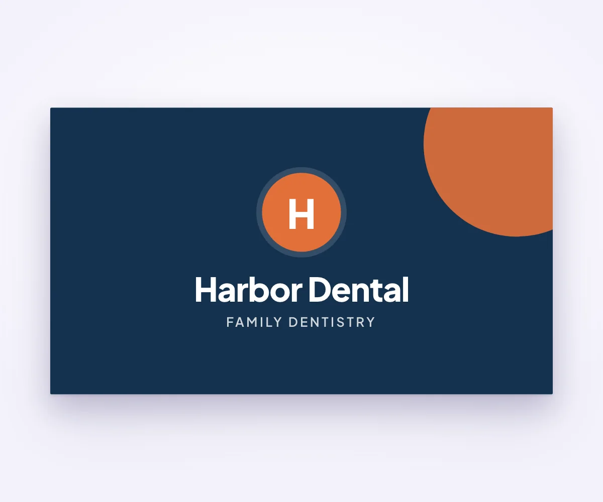 Harbor Dental business cards template