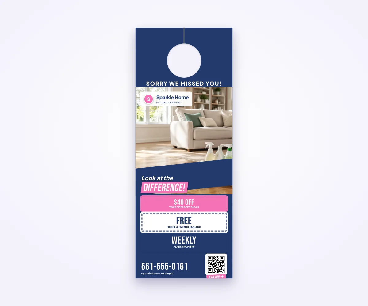 Sparkle Home door hangers template